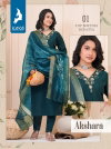 Akshara By Kaya Roman Silk V Neck Kurti With Bottom Dupatta Wholesale Shop In Surat
